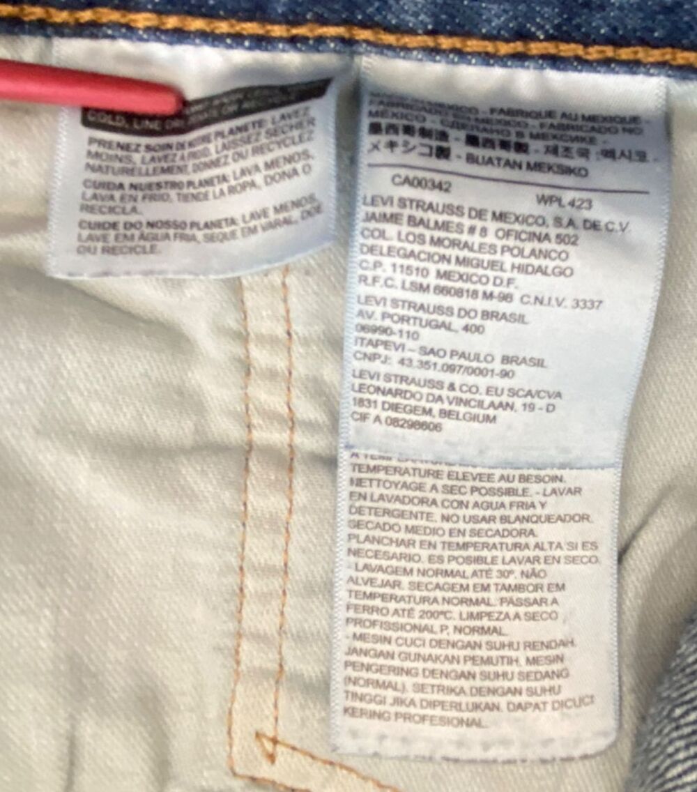 Levis 501 Regular Fit Straight Leg Blue Jeans Mens 46X30 Red Tab 5 Pocket Denim - Picture 11 of 12